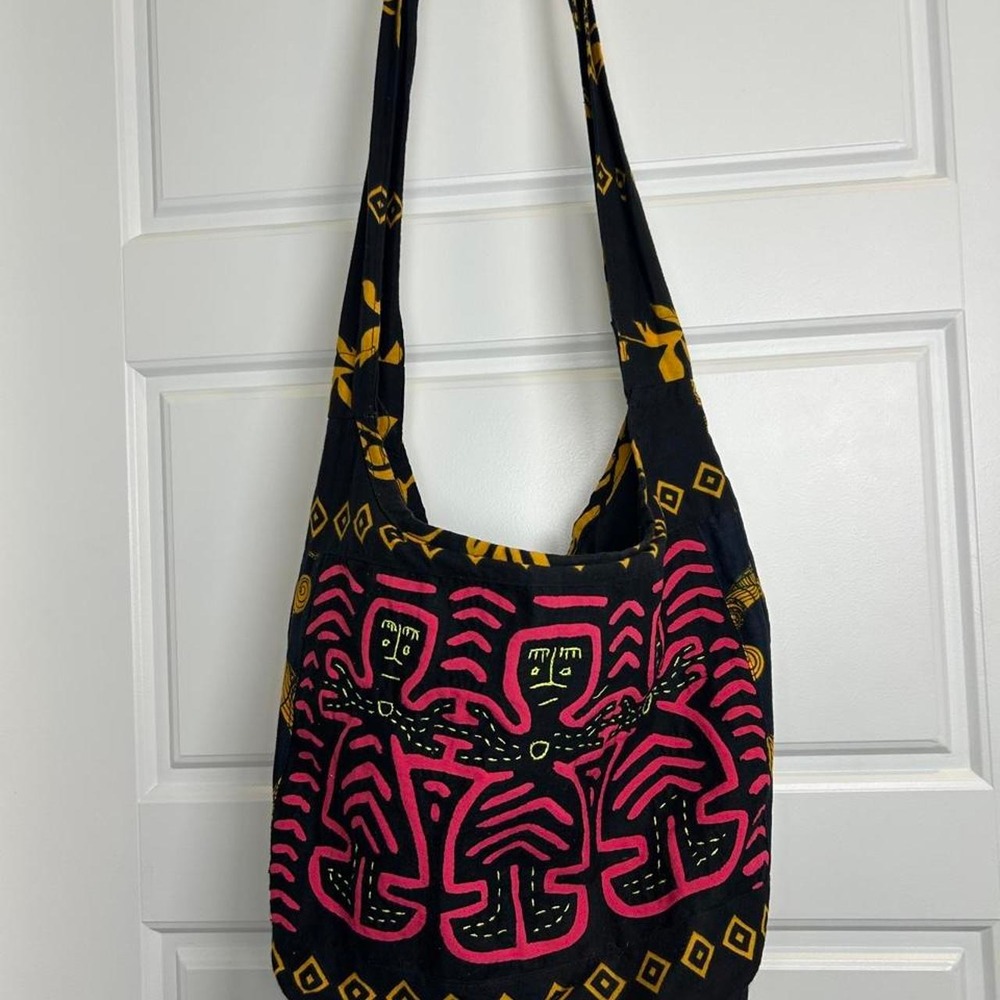 black & Pink tribal style bag with Navy back & Starfish